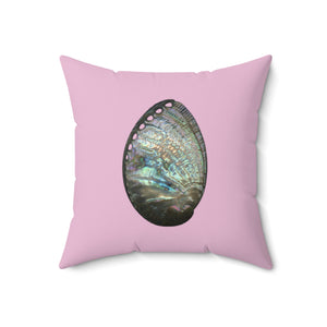 Throw Pillow | Abalone Shell Outside | Orchid Pink | 18x18 Oceancore Seacore Naturecore