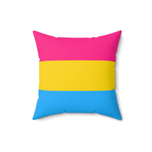 Throw Pillow | Pansexual Pride Flag | Blue Yellow Pink | 16x16