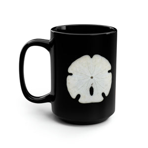 Arrowhead Sand Dollar Shell  | Ceramic Mug | 15oz | Black