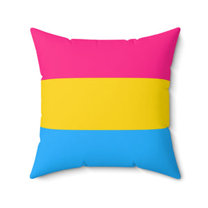 Throw Pillow | Pansexual Pride Flag | Blue Yellow Pink | 20x20
