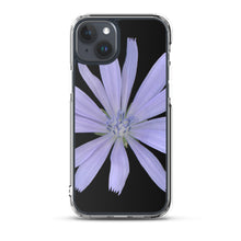 Load image into Gallery viewer, iPhone Case | Chicory Flower Blue | Black Background
