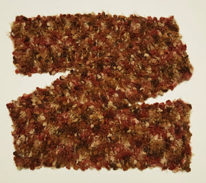 Scarf Hand-Knit Traditional | "Autumn" | Red Brown Bronze Tan