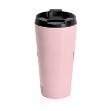 Load image into Gallery viewer, Balloon Flower Blue | Stainless Steel Travel Mug | 15oz | Pink
