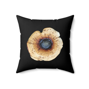 Throw Pillow | Honey Fungus, Armillaria by Matteo | Black | 18x18 Dark Cottagecore Goblincore Gothic