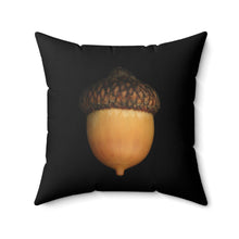 Load image into Gallery viewer, Throw Pillow | Acorn by Matteo | Black | 20x20 Dark Cottagecore Goblincore Gothic
