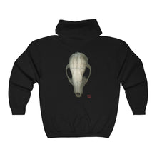 Load image into Gallery viewer, Raccoon Skull Superior by Matteo | Unisex Heavy Blend™ Full Zip Hooded Sweatshirt
