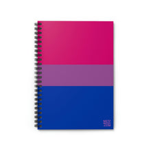 Load image into Gallery viewer, Bisexual Pride Flag | Spiral Notebook | Ruled Line | Magenta Lavender Royal Blue
