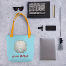 Load image into Gallery viewer, Tote Bag | Arrowhead Sand Dollar Shell | Small | Sky Blue
