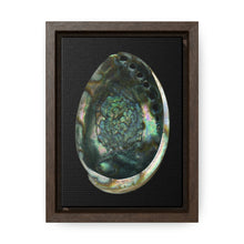 Load image into Gallery viewer, Abalone Shell Interior | Framed Canvas | Black Background
