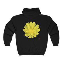 Load image into Gallery viewer, Hawkweed Flower Yellow | Unisex Heavy Blend™ Full Zip Hooded Sweatshirt
