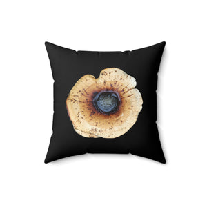 Throw Pillow | Honey Fungus, Armillaria by Matteo | Black | 16x16 Dark Cottagecore Goblincore Gothic