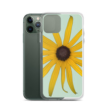 Load image into Gallery viewer, iPhone Case | Black-eyed Susan Rudbeckia Flower Yellow | Sage Background
