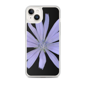 iPhone Case | Chicory Flower Blue | Black Background