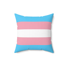 Load image into Gallery viewer, Throw Pillow | Transgender Pride Flag | Blue Pink White
