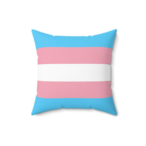Throw Pillow | Transgender Pride Flag | Blue Pink White