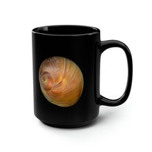 Load image into Gallery viewer, Moon Snail Shell Shark&#39;s Eye | Ceramic Mug | 15oz | Black
