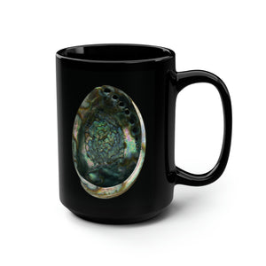 Abalone Shell | Ceramic Mug | 15oz | Black