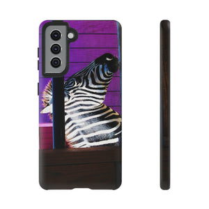 iPhone Samsung Galaxy Google Pixel Tough Phone Case | Zebra | Purple