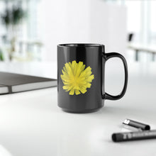 Load image into Gallery viewer, Hawkweed Flower Yellow | Ceramic Mug | 15oz | Black
