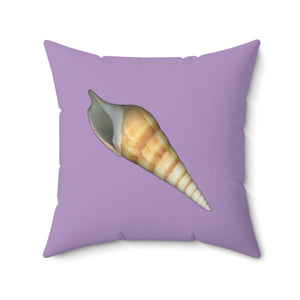 Turrid Shell Tan | Square Throw Pillow | Lavender