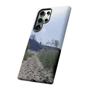 iPhone Samsung Galaxy Google Pixel Tough Phone Case |  Dune Path | Summer Beach Sand Sky Blue