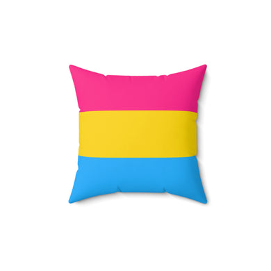 Throw Pillow | Pansexual Pride Flag | Blue Yellow Pink | 14x14