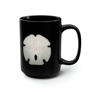 Arrowhead Sand Dollar Shell  | Ceramic Mug | 15oz | Black