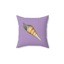 Load image into Gallery viewer, Throw Pillow | Turrid Shell Tan | Lavender | Front | 14x14 Oceancore Seacore Naturecore
