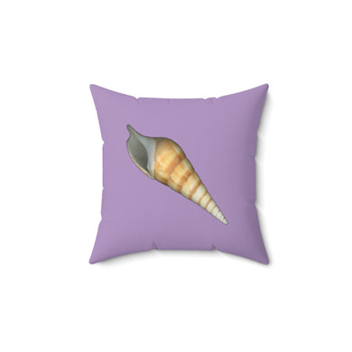 Throw Pillow | Turrid Shell Tan | Lavender | Front | 14x14 Oceancore Seacore Naturecore