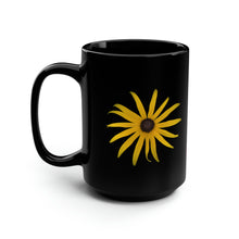 Load image into Gallery viewer, Black-eyed Susan Rudbeckia Flower Yellow | Ceramic Mug | 15oz | Black
