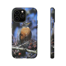 Load image into Gallery viewer, iPhone Samsung Galaxy Google Pixel Tough Phone Case |  Robin Crabapple Tree | Summer Sky Blue
