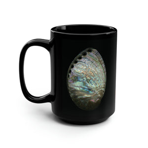 Abalone Shell | Ceramic Mug | 15oz | Black