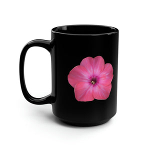 Phlox Flower Detail Pink | Ceramic Mug | 15oz | Black