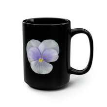 Load image into Gallery viewer, Pansy Viola Flower Lavender | Ceramic Mug | 15oz | Black
