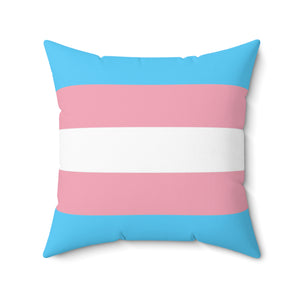 Throw Pillow | Transgender Pride Flag | Blue Pink White | 20x20