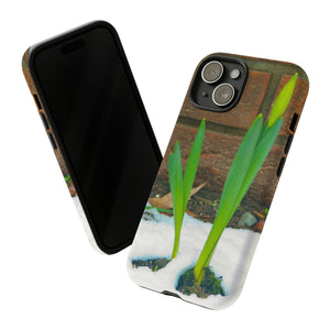 iPhone Samsung Galaxy Google Pixel Tough Phone Case | Daffodil Narcissus | Spring Yellow Green