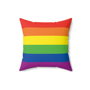Progress Pride Flag | Square Throw Pillow | Rainbow