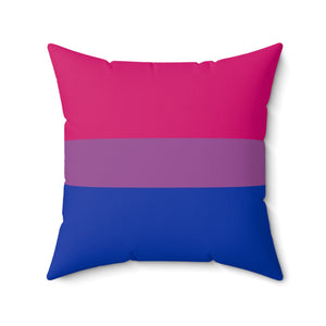 Throw Pillow | Bisexual Pride Flag | Magenta Lavender Royal Blue