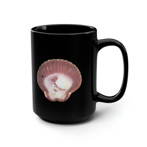 Scallop Shell Magenta  | Ceramic Mug | 15oz | Black