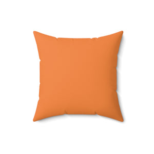 Throw Pillow | Pansy Viola Flower Lavender | Orange Cream