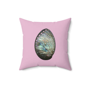 Throw Pillow | Abalone Shell Outside | Orchid Pink | 16x16 Oceancore Seacore Naturecore