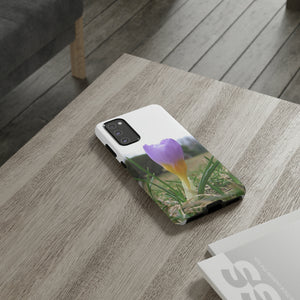 iPhone Samsung Galaxy Google Pixel Tough Phone Case | Crocus | Purple
