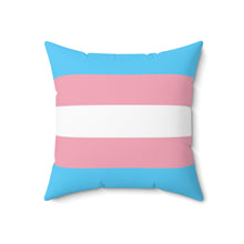 Load image into Gallery viewer, Throw Pillow | Transgender Pride Flag | Blue Pink White | 18x18

