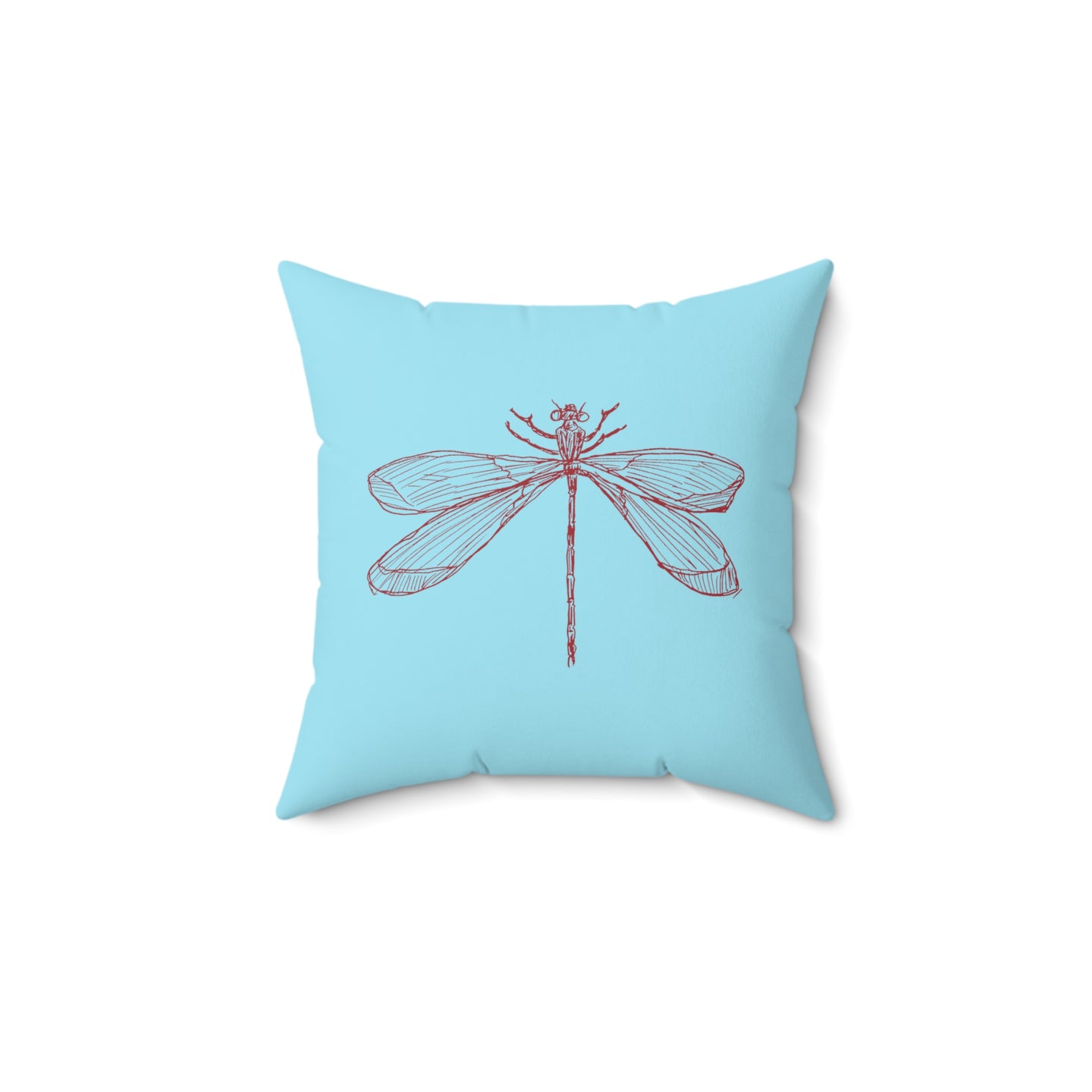 Throw Pillow | Metz & Matteo Dragonfly Logo | Sky Blue | 14x14 Cottagecore Fairycore Naturecore