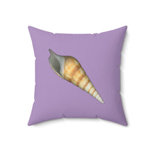 Load image into Gallery viewer, Throw Pillow | Turrid Shell Tan | Lavender | Front | 18x18 Oceancore Seacore Naturecore
