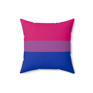 Bisexual Pride Flag | Square Throw Pillow | Magenta Lavender Royal Blue