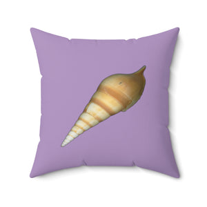 Throw Pillow | Turrid Shell Tan | Lavender | Back | 20x20 Oceancore Seacore Naturecore