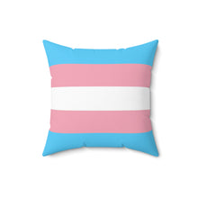 Load image into Gallery viewer, Throw Pillow | Transgender Pride Flag | Blue Pink White | 16x16
