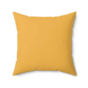 Throw Pillow | Metz & Matteo Dragonfly Logo | Goldenrod Yellow