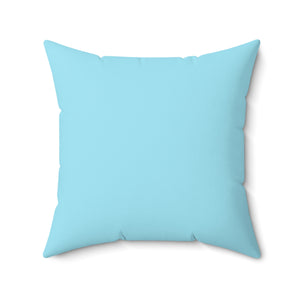 Metz & Matteo Dragonfly Logo | Square Throw Pillow | Sky Blue